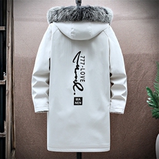 主推款男士派克服中长款冬季加绒加厚风衣连帽外套JR917-P90，男装风衣，星座301D(原星座1004-8）