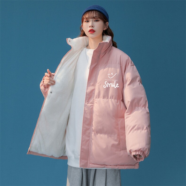 ！2023冬季中性风立领棉衣笑脸潮流百搭棉服外套MY108特P78,男装棉衣,电商B220