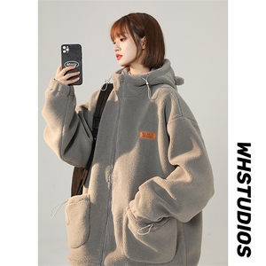 有大货高克重中性风加厚冬季棉衣情侣棉服纯色连帽外套MY168-P118图片
