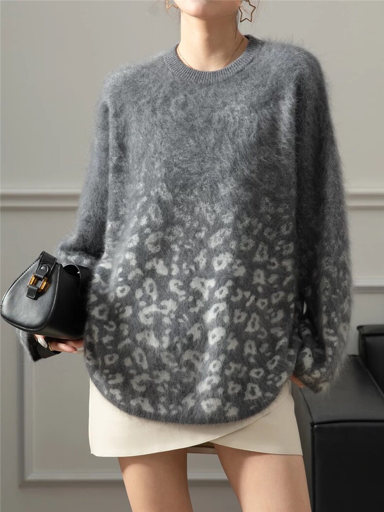 2025年秋季时尚百搭通勤简约休闲彩纱高翻领上衣，女装羊绒衫，牧思羊