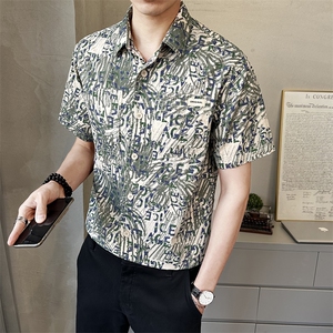 男士短袖衬衫夏季新款时尚百搭休闲衬衣薄款上衣C559-P68图片