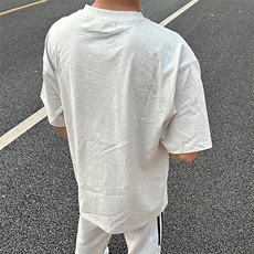 万针全刺绣工艺高品质260克双纱纯棉美式高街短袖T恤特P33，男装T恤，电商A486