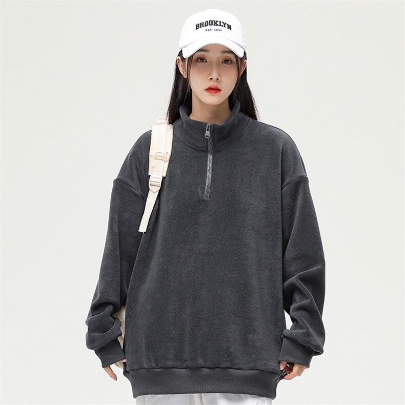 奥粒绒外套基础纯色休闲百搭立领套头卫衣男女同款EY3661-P80,女装短外套,电商B306