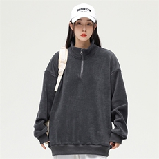 奥粒绒外套基础纯色休闲百搭立领套头卫衣男女同款EY3661-P80，女装短外套，电商B306