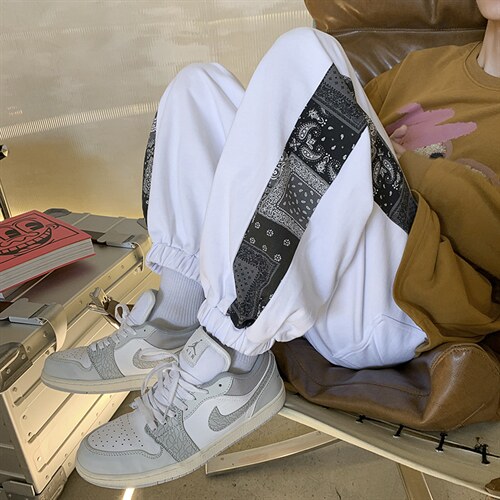 2025秋季直筒运动裤腰果花卫裤宽松休闲裤男女A125-DK912-P45，男装休闲裤，电商A125