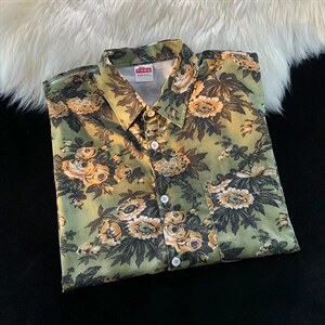 夏季短袖衬衫夏威夷宽松休闲复古衬衫四面弹布料CT112P35,男装衬衫,星座1116-2