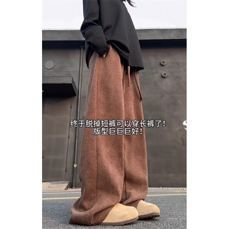 灯芯绒弯刀裤子男款秋冬垂坠感阔腿卫裤宽松直筒休闲长裤KWY12,男装休闲裤,星座1116A（原606A-3）