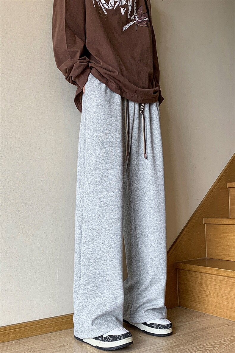 8XL-M特大码休闲裤男生简约休闲日系宽松直通长裤胖子男K933P40,男装休闲裤,电商D206-1