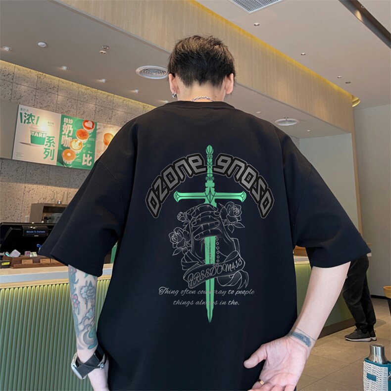量大优 供视频 230g重磅纯棉短袖T恤男 NT176-特P 19  控38图片