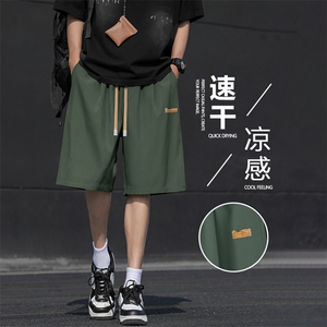 夏季日系冰氧薄款潮牌宽松直筒五分裤学生运动短裤DK513-特批-17图片
