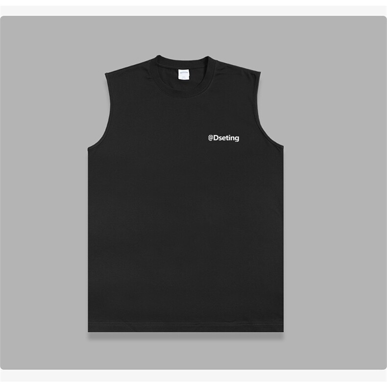 抖音得物供货现货重磅纯棉美式休闲印花宽松无袖背心潮牌t恤ABX02，男装背心/马甲，电商A443