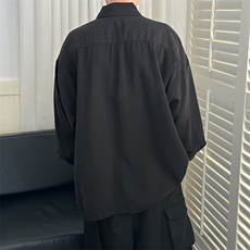 初秋新款-痞帅高品质长袖衬衫男宽松休闲上衣A351-AC25618-特批65，男装衬衫，电商A351