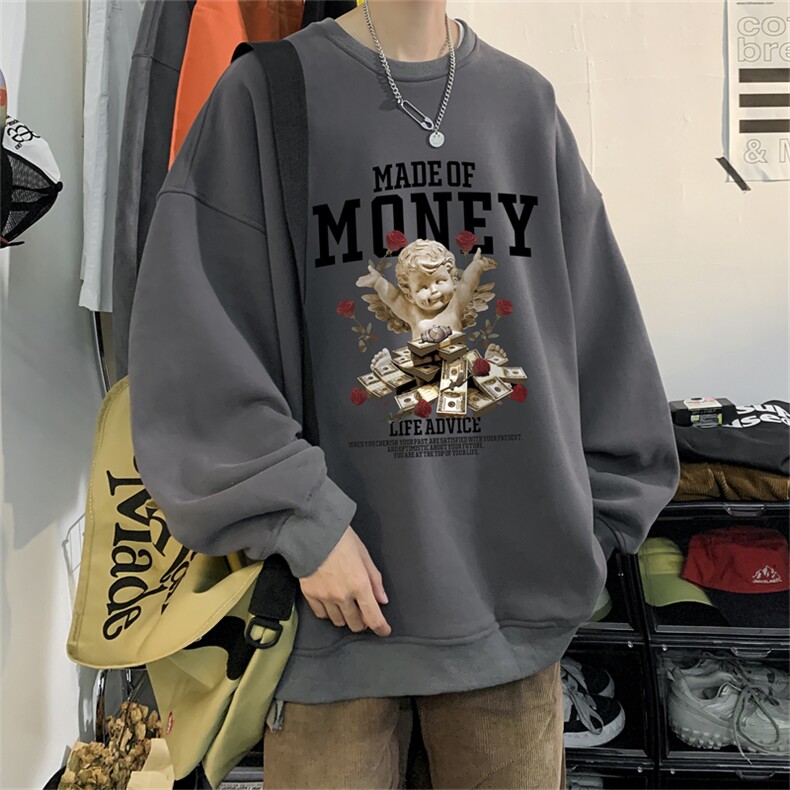 特P25控48秋冬新款男士圆领卫衣宽松休闲日常百搭上衣WQ243,男装卫衣,电商B370
