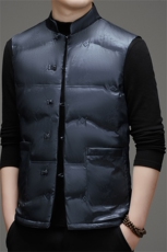 风羽绒服唐装马甲90绒羽绒服男复古盘扣中式唐装TR2816-P145，男装羽绒服，星座1105-3