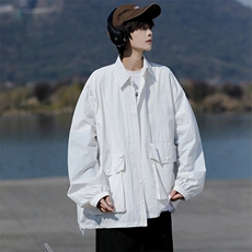 8XL-M轻薄透气防晒衬衫廓形外套大码夏季冰丝多口袋衬衣JK5203P50，男装夹克，电商B238