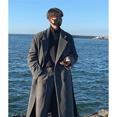 毛呢大衣男中长款宽松过膝呢子风衣外套603-1-DY14-P125控168，男装风衣，星座403（原603-1）