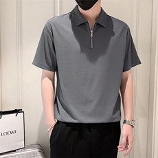 23翻领拉链男士T恤A210-8012-p4895%涤纶5%氨纶，男装T恤，电商A210