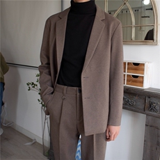 男毛呢西服上衣小西装短款西服套装冬加厚休闲呢子外套HH5503P68，男装西服，星座1013-5