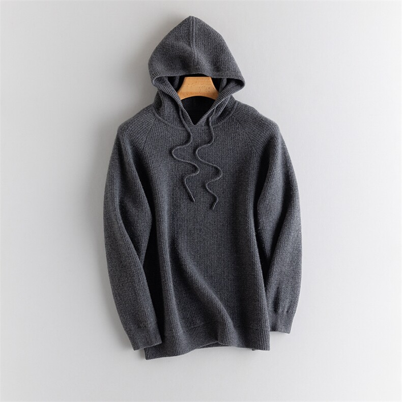 衫男装连帽山商务内搭纯色保暖打底毛衣男装，男装针织衫/毛衣，江帆羊绒