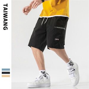 短裤男夏季2021新款潮流宽松休闲五分潮牌薄款裤子 A438-Z951-P35图片