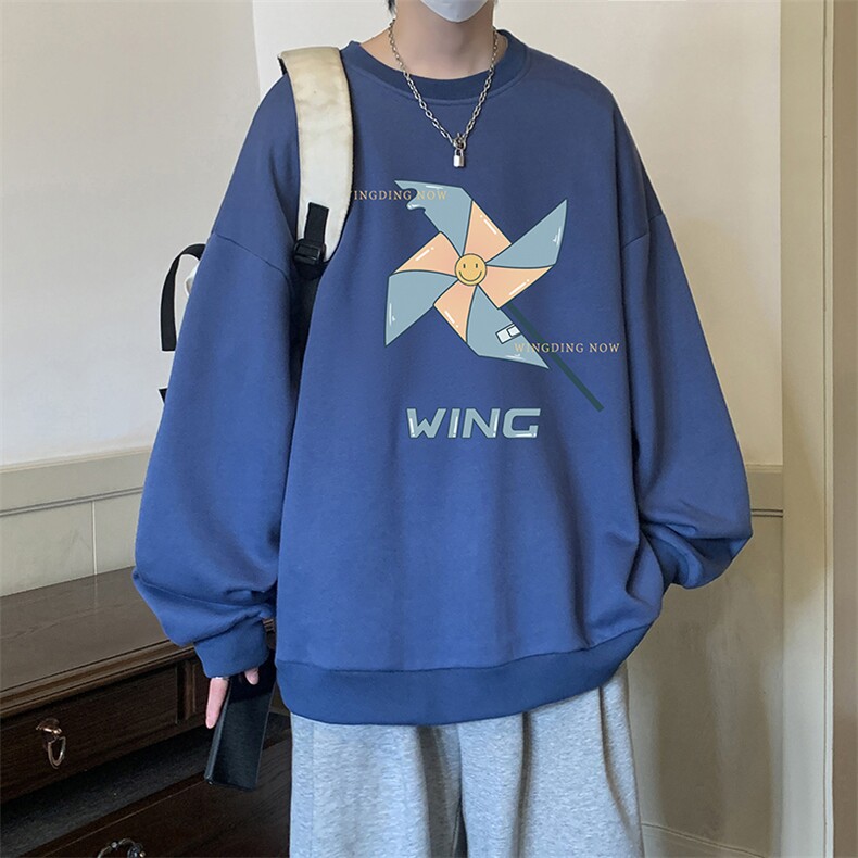 圆领卫衣男大码加厚加绒长袖t恤男S6112-P28加绒款-P33,男装卫衣,电商A040