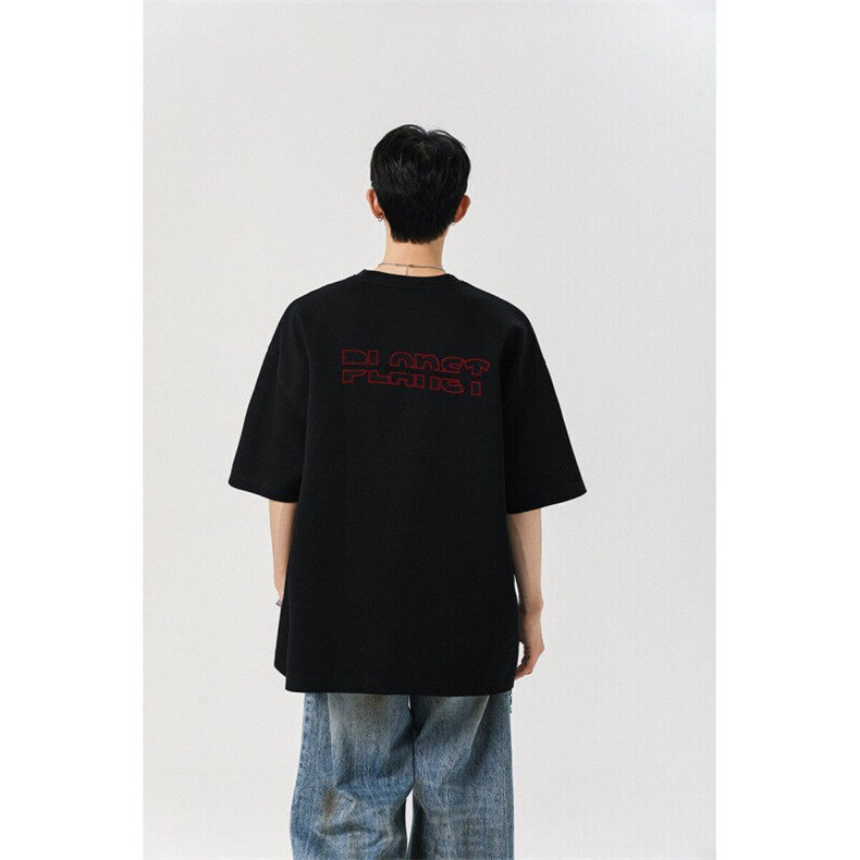 夏季新款潮男T恤230克精梳短袖T恤双层螺纹，男装T恤，星座203-1