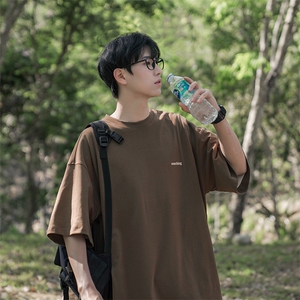 山峰圆领男女休闲短袖T恤新款时尚印花B225-T9204-P45-X58-有货图片