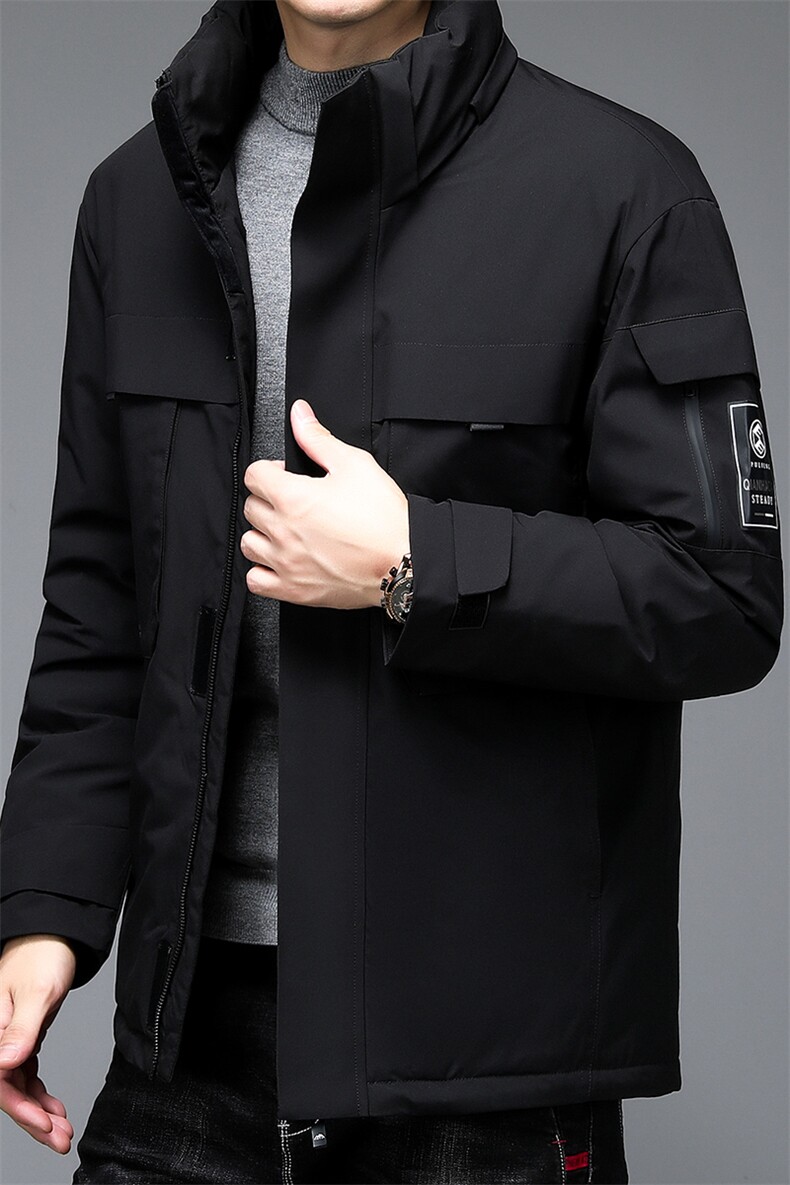 中老年白鸭绒羽绒服可脱卸帽冬季保暖休闲外套男ALXB8615-P315,男装羽绒服,电商B212（原钱塘6029）