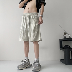 夏季新款皱感斜拼接打褶山本短裤大码M~4XLXZ604-DK210-P25控39，男装牛仔裤，星座604