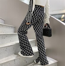 羊毛针织裤子女春秋显瘦百搭外穿2021新款we11加厚宽松休闲直筒裤，女装休闲裤，潮品会