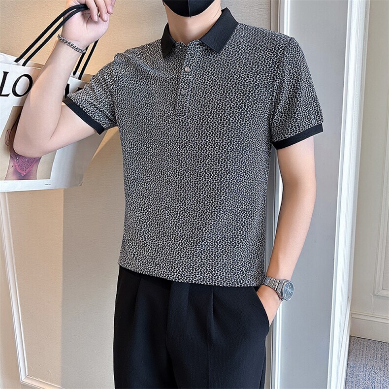店主风社会小伙男高级感翻领POLO衫男保罗衫301A-1/PL114/P53,男装Polo衫,星座301A-1