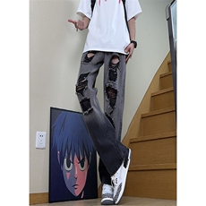 美式ins高街小众hiphop夏季破洞牛仔裤货号K729P60，男装牛仔裤，电商A063