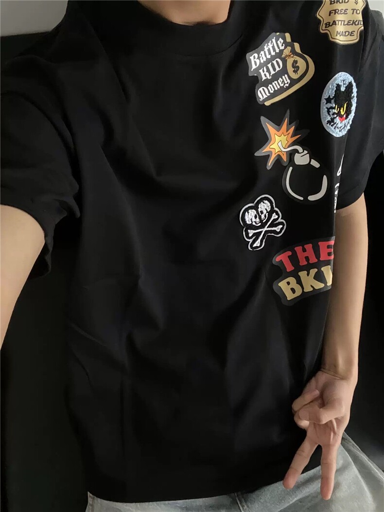 XZ809A/PPVV21/P20/控38重磅印花美式复古圆领T恤,男装T恤,星座809A(原222-1)