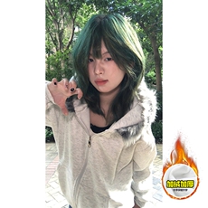 480G重磅加绒硬挺boxy秋冬美式高街超大毛领座山雕连帽卫衣厚外套，女装短外套，电商A486