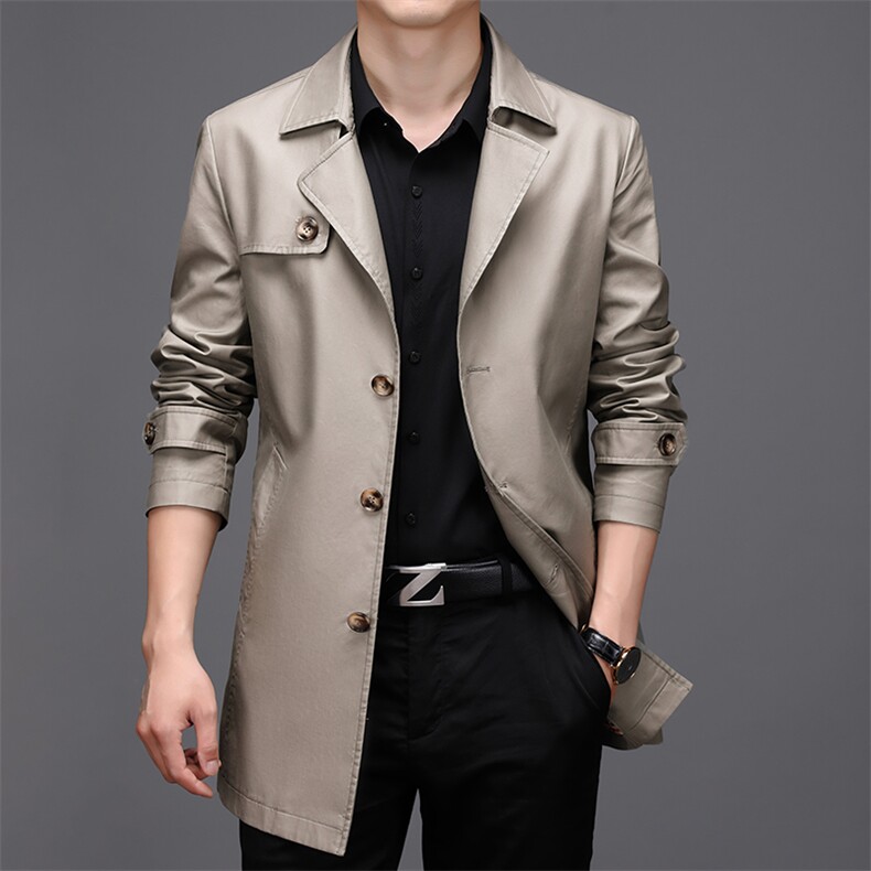 BW6627钱塘2020-2中年男士秋冬季新款商务休闲中长款风衣P240，男装风衣，钱塘207-2