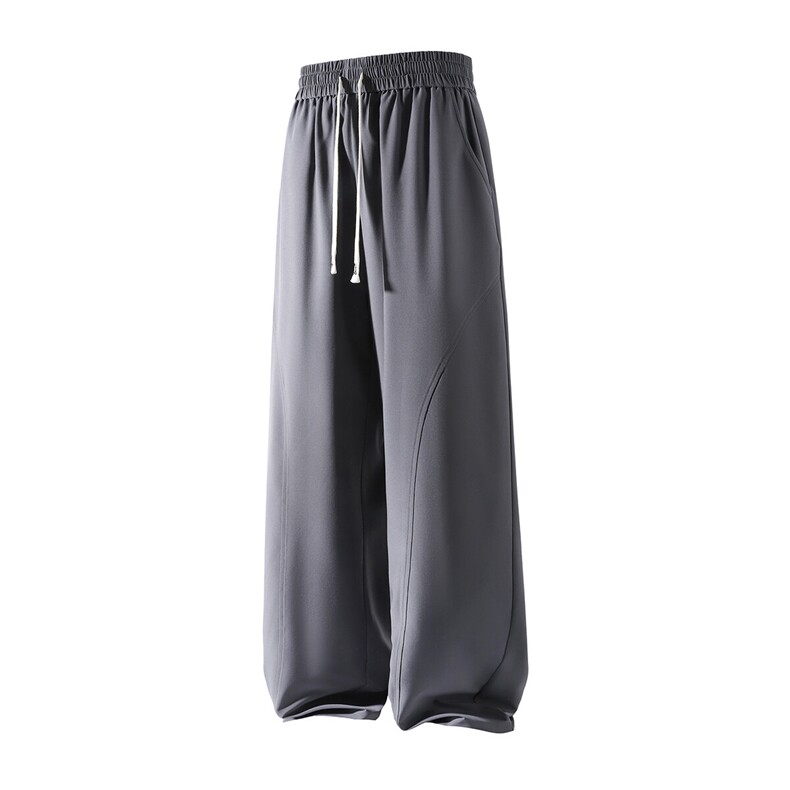 冰丝纯色基础款弯刀休闲裤K102立体92%聚酯纤维8%氨纶(S-2XL)TP24,男装休闲裤,电商A088