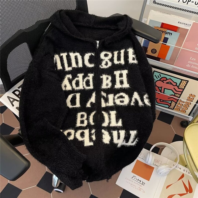 秋冬季小众破洞毛衣外套男美式FA219P55,男装针织衫/毛衣,星座1116-2