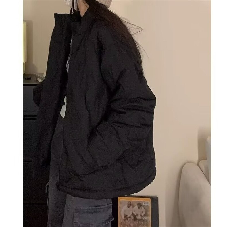 棉服男款冬美式潮牌情侣黑色加厚棉袄冬装棉衣袄子外套LF1014p85,男装棉衣,电商D256-2(原A064-2)