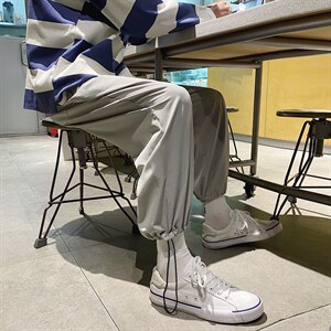 冰丝休闲裤男宽松夏季薄款速干空调九分裤子2023-特批20，男装休闲裤，星座718-1