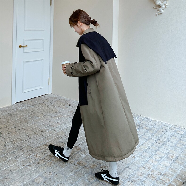 现货  90绒  围巾披肩两件套羽绒服女中长款 2C206-L68-P325-K468图片