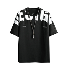 货足8XL-M2023夏季新款美式纯短袖T恤男胖子半袖体恤加肥加大，男装T恤，钱塘717(原712)