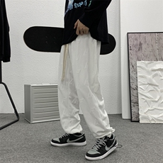 hiphop炸街裤子发泡阔腿高街ins潮牌垂坠感嘻哈拖地裤K1281-P28，男装休闲裤，星座512-2