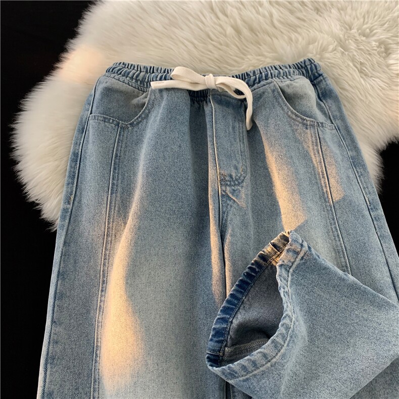 秋冬大码拼接牛仔裤 M-5XL 特批35控68图片