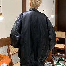 美式复古冬季夹克情侣机车加厚痞帅高街外套皮衣外套，男装夹克，星座716-3