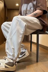 量大优供视频激光打孔速干冰丝束脚裤男XH67-特P30，男装休闲裤，电商B367