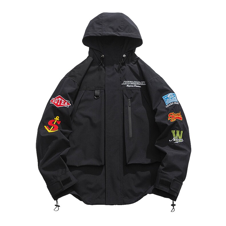 春季新款美式山系户外情侣冲锋衣机能刺绣外套夹克JK02318-P100,男装夹克,星座308B-2