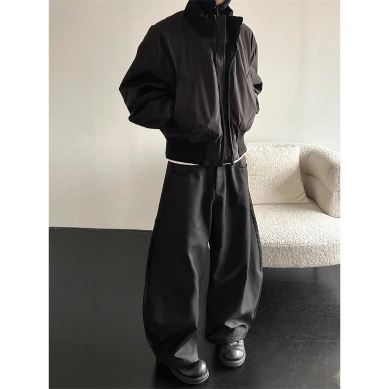 MF06-特P90美式高街立领棒球棉服飞行夹克棉衣短款外套男,男装夹克,电商B327