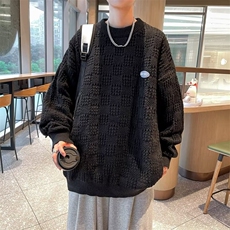 B307P45秋冬男装男生毛衣线衫时尚宽松男日系打底衫，男装T恤，星座512-6