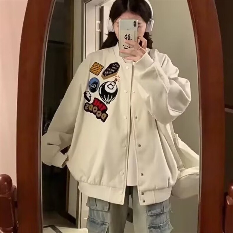 A534-P88美式潮流高街棒球服外套男女情侣休闲百搭刺绣夹克,男装夹克,星座911