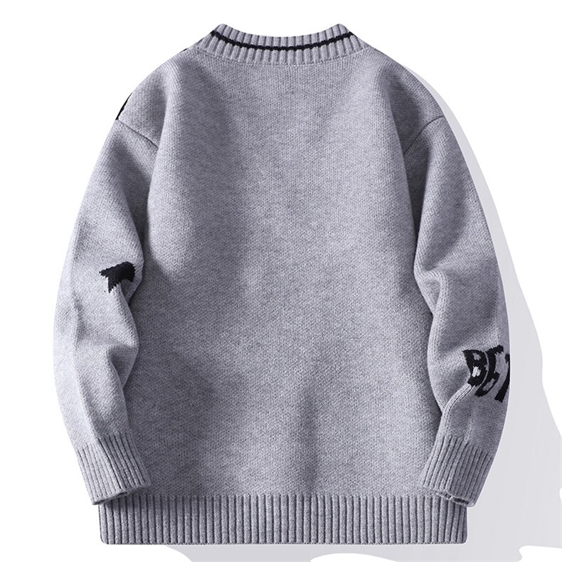 25848-P60秋季时尚休闲毛衣开衫男针织衫卡通简约开衫外套,男装针织衫/毛衣,电商D310B